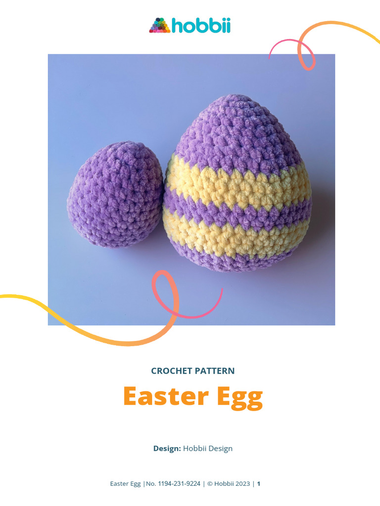 Crochet Easter Egg Pattern Guide | PDF | Crochet | Yarn