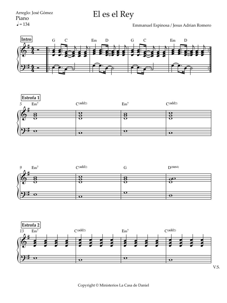 El Es El Rey - Piano | PDF | Échecs