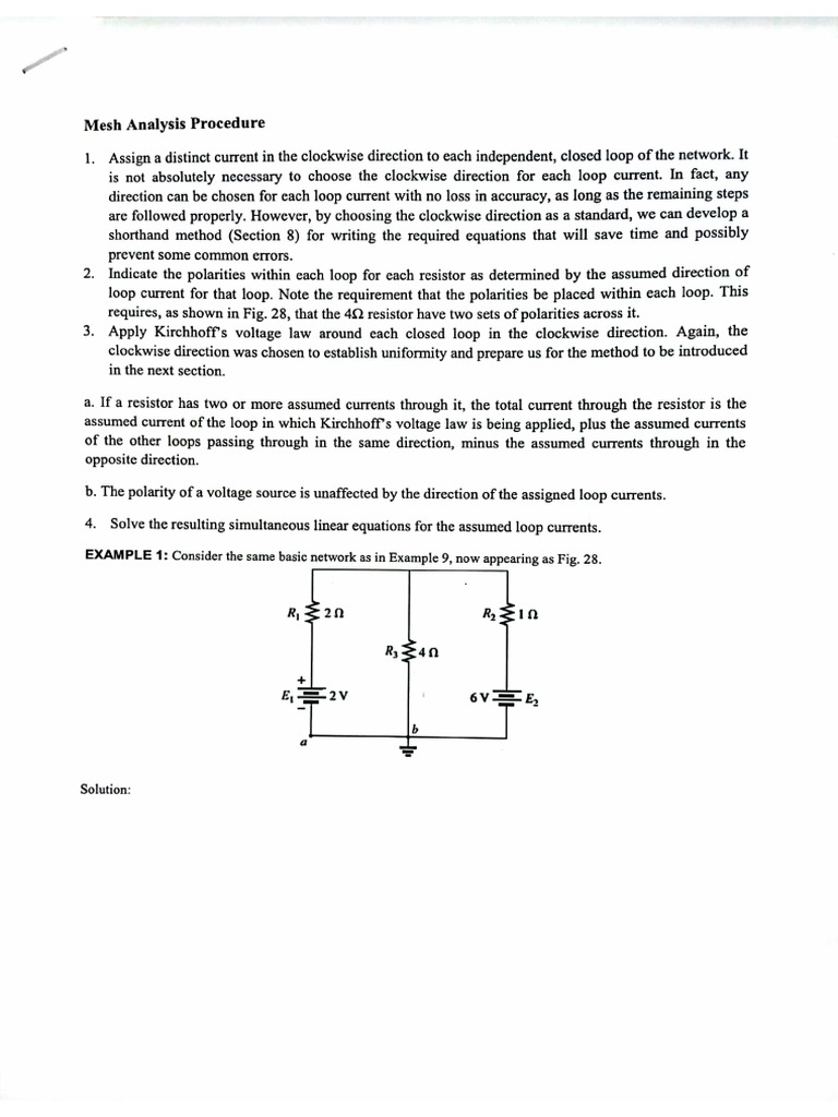 EEE Mesh Analysis | PDF