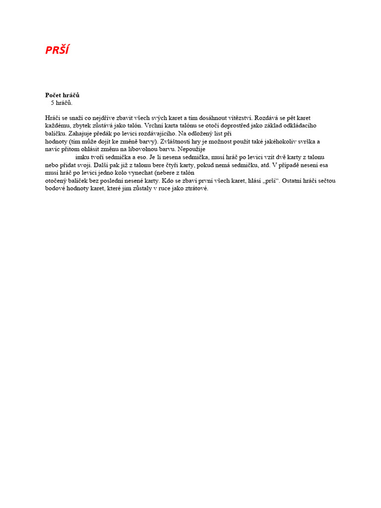 PRŠÍ | PDF