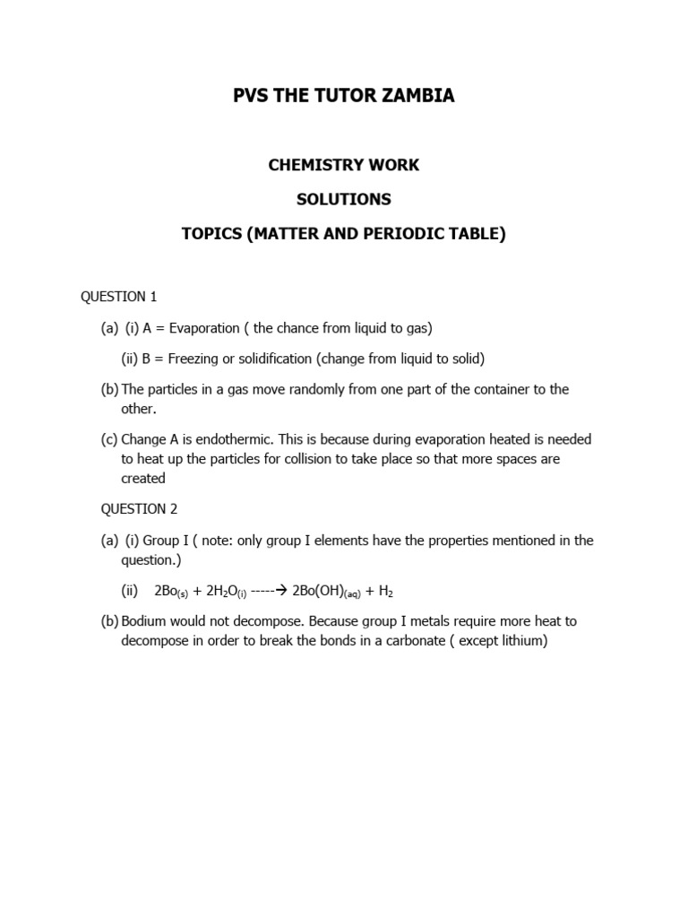 Chem work asnwers pdf