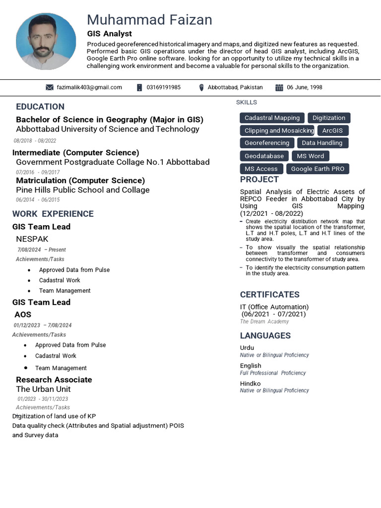 GIS Analyst Resume Overview | PDF | Geographic Information System | Arc Gis