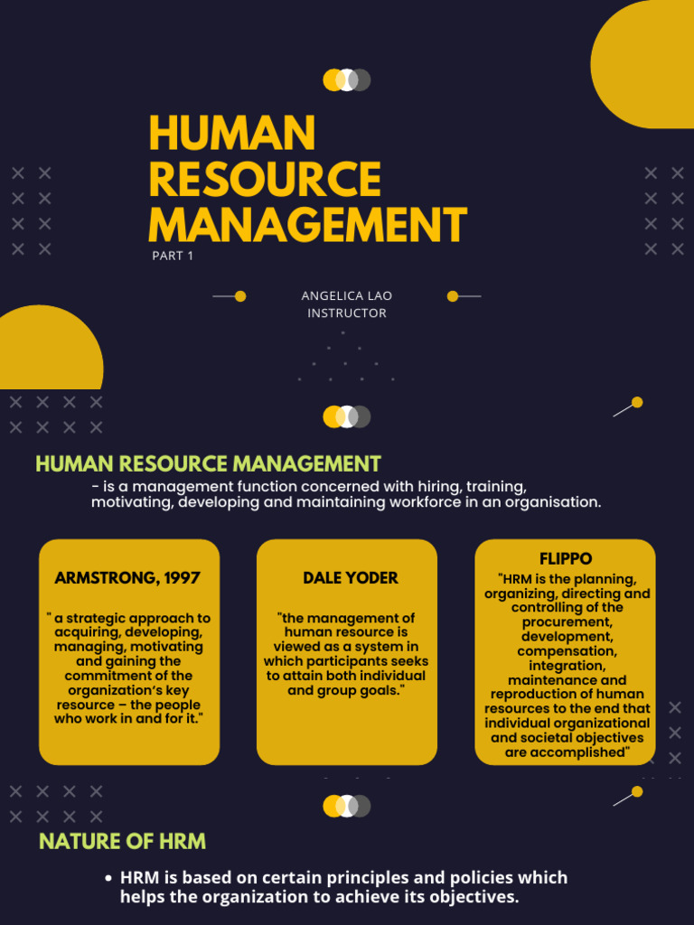 Human Resource Management Overview | PDF | Human Resource Management ...