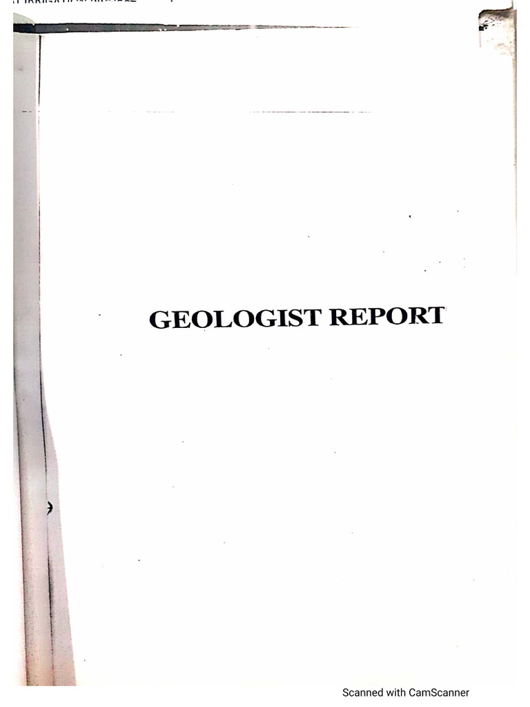 Geologist Report | PDF