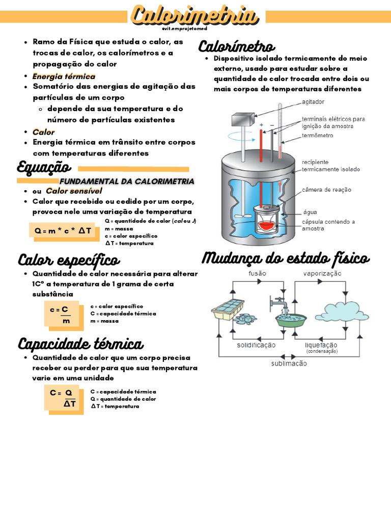 Fundamentos de Calorimetria e Transferência Térmica | PDF | Calor ...