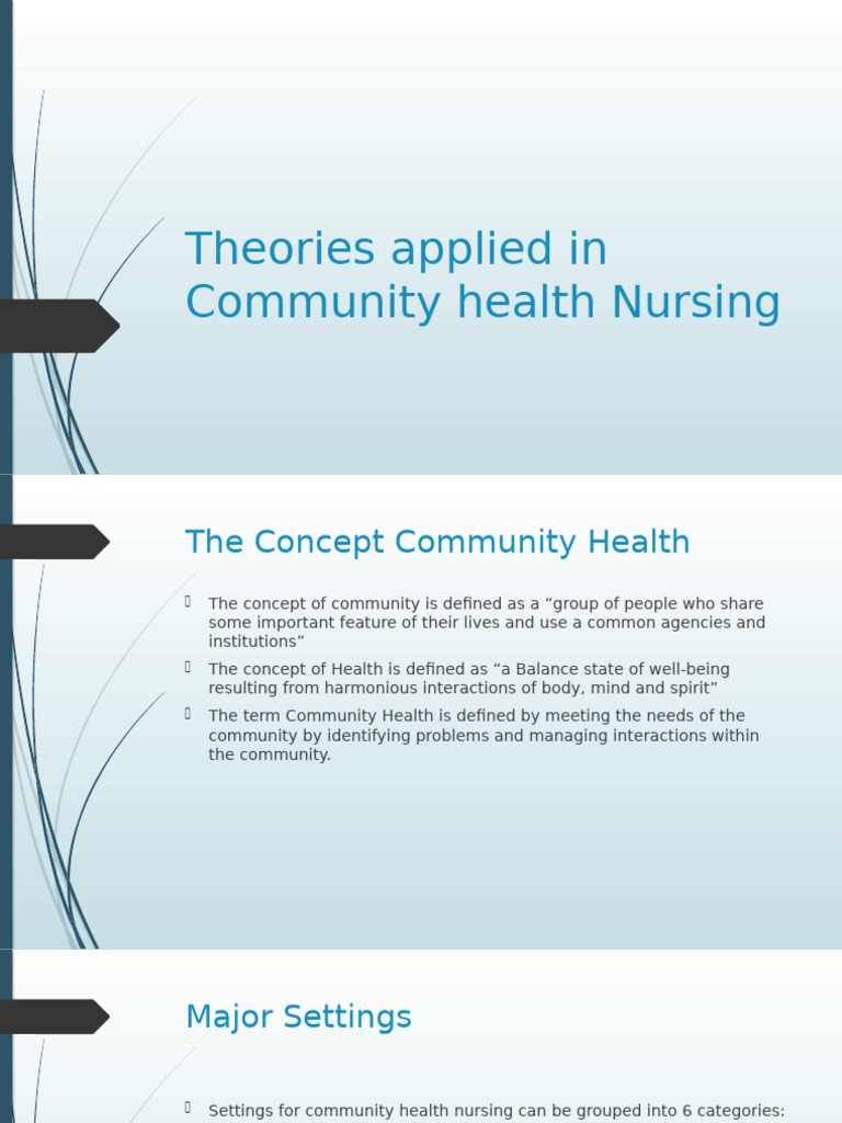 Community Health Nursing Theories Explained | PDF | Nursing | Florence ...