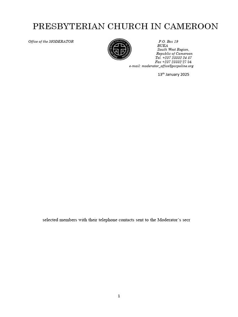 Ways and Means For The Induction of Mod and SC | PDF | Presbyterianism ...