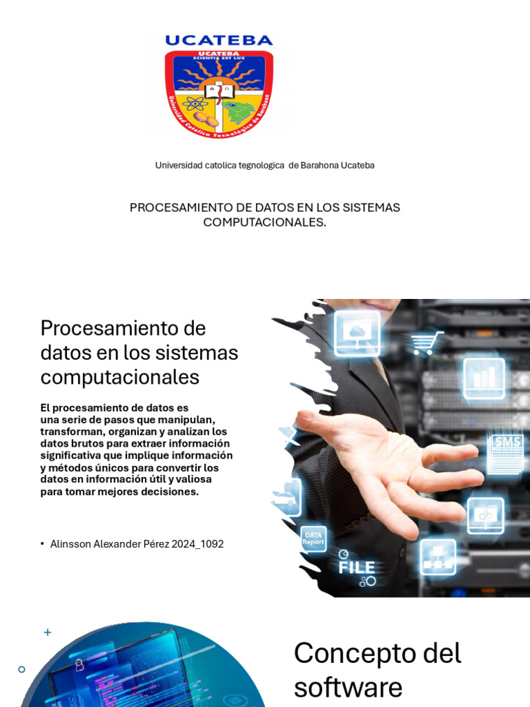 Procesamiento de Datos en Sistemas Computacionales | PDF | Datos | Software