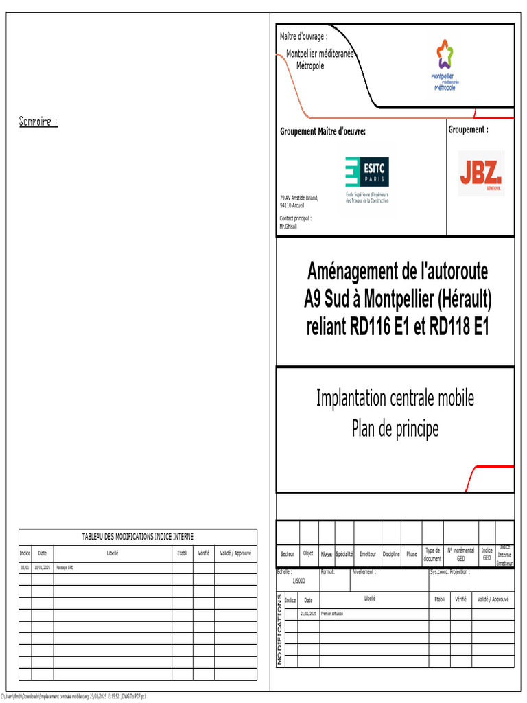 Plan d'implantation centrale mobile A9 | PDF