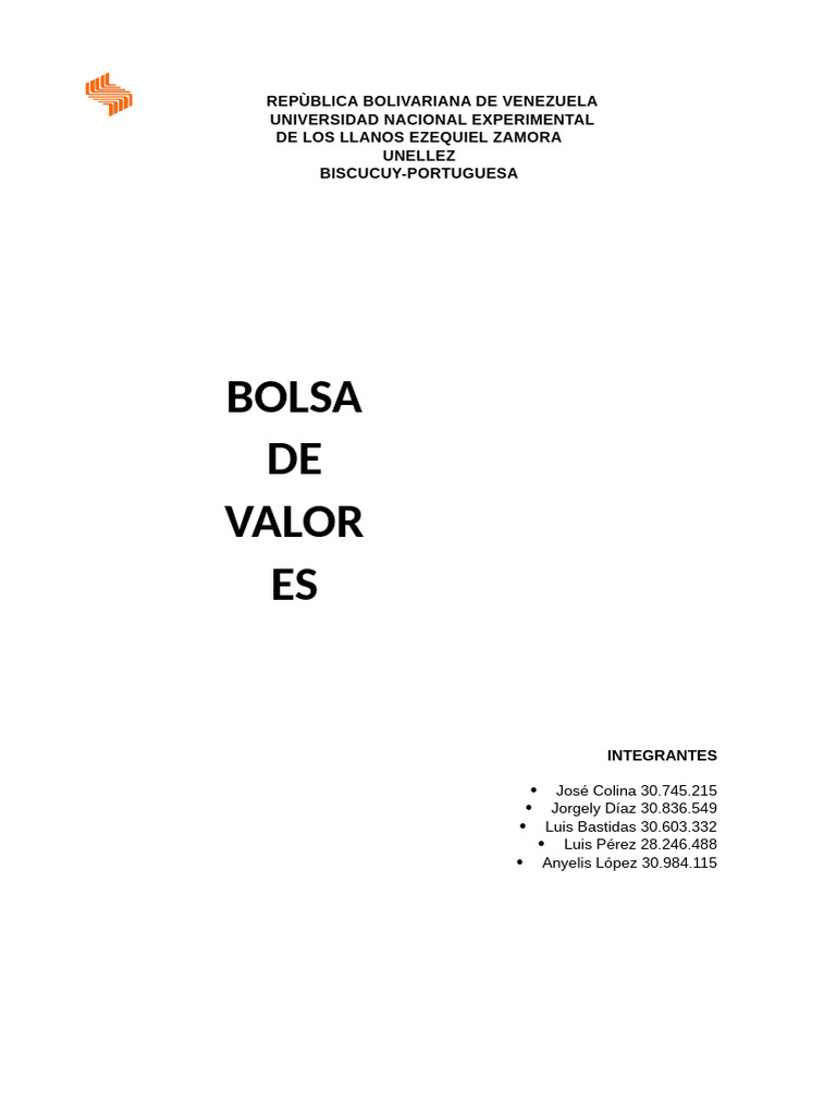 Bolsa de Valores | PDF | Bolsa | Inversiones