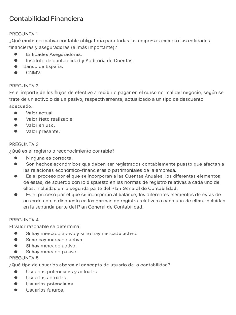 Contabilidad Financiera | PDF | Contabilidad | Estado financiero