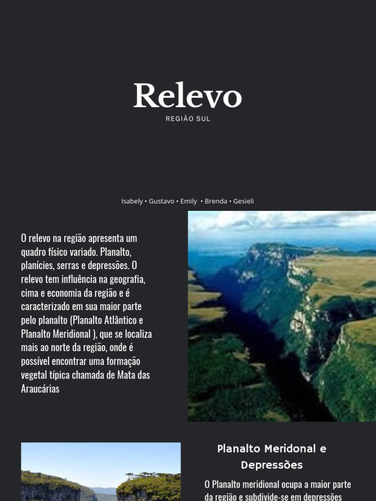 Relevo da Região Sul do Brasil | PDF