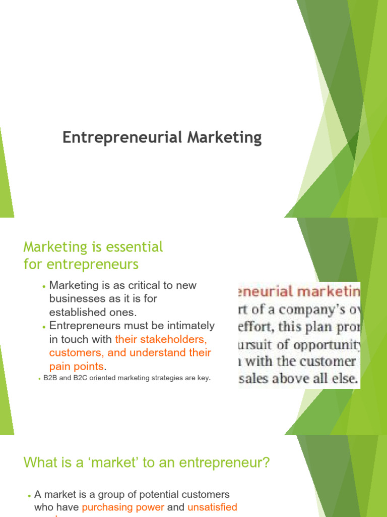 Entrepreneurial Marketing Strategies Explained | PDF | Entrepreneurship ...