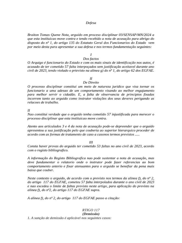 defesa-em-processo-disciplinar-2024-pdf-justi-a-crime-e-viol-ncia