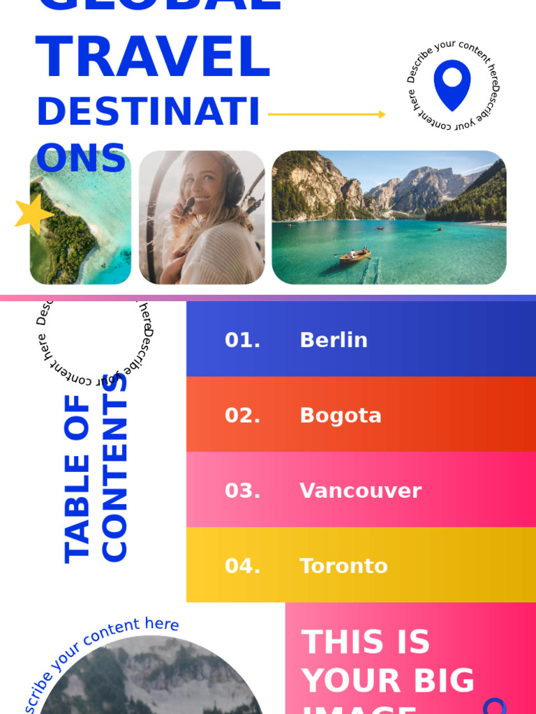 Global Travel Destinations Presentation Purple Variant | PDF ...
