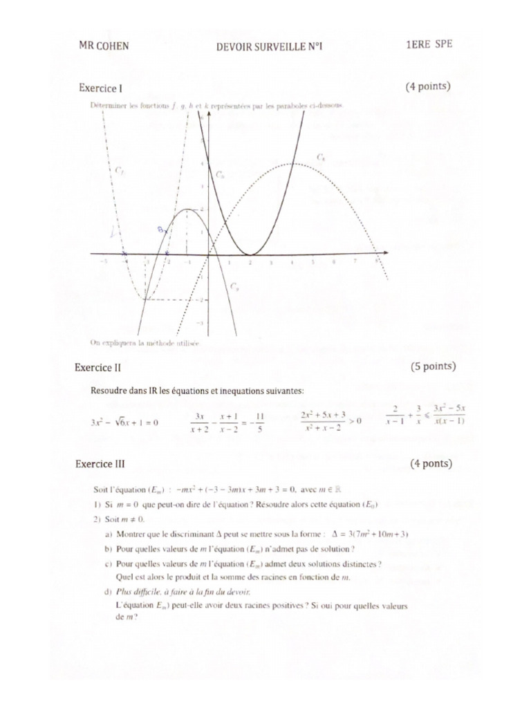 DS 1 - Second Degrã© | PDF