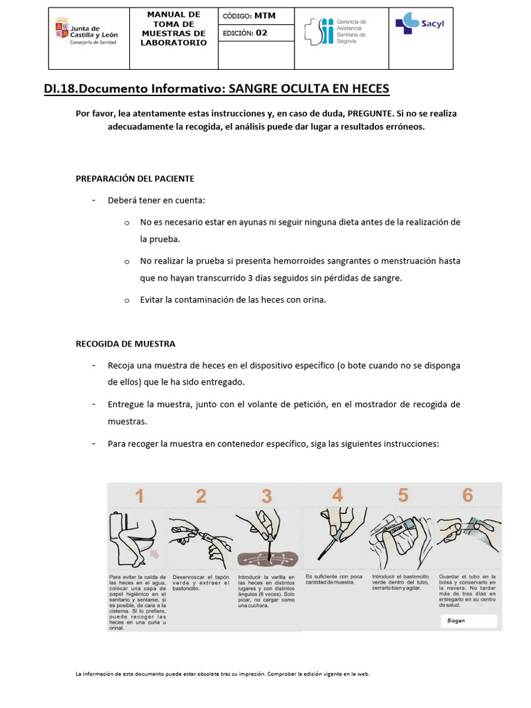 Sangre Oculta En Heces Pdf