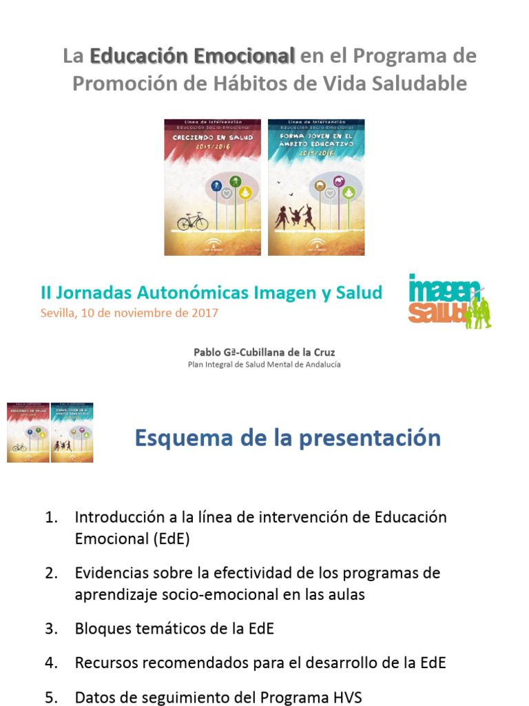Educación Emocional en Salud Escolar | PDF | Las emociones | Plan de ...