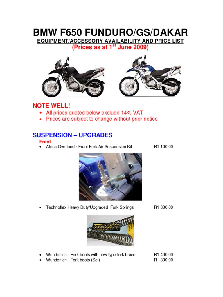 Bmw f650 Funduro Gs Dakar Price List 15609 | Tire | Motorcycle