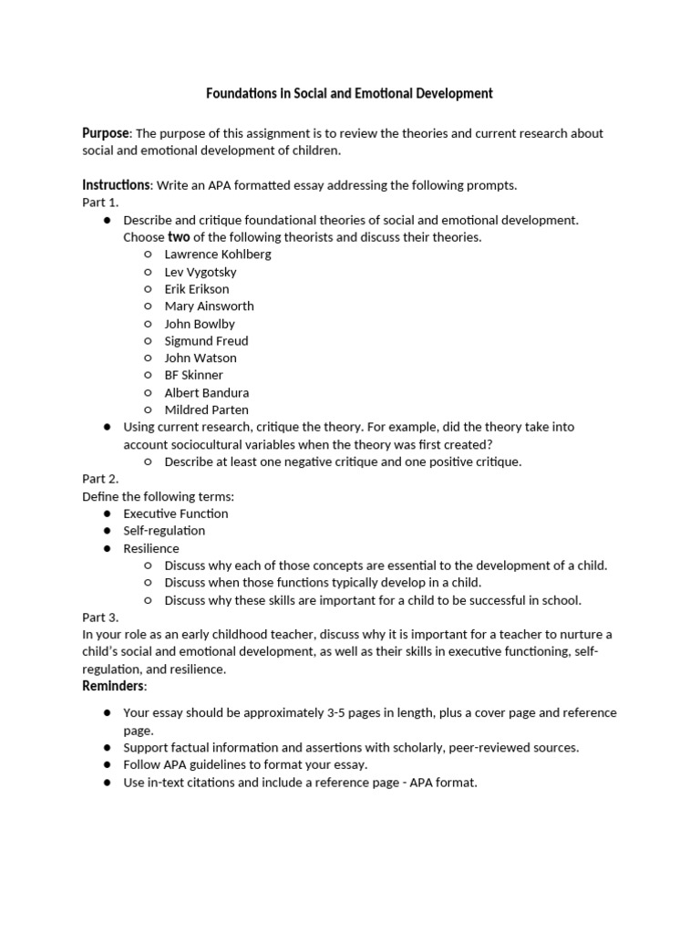 Social and Emotional Development in Children | PDF