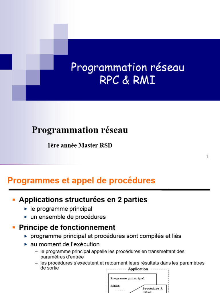 RPC et RMI en Programmation Réseau | PDF | Middleware | Serveur ...