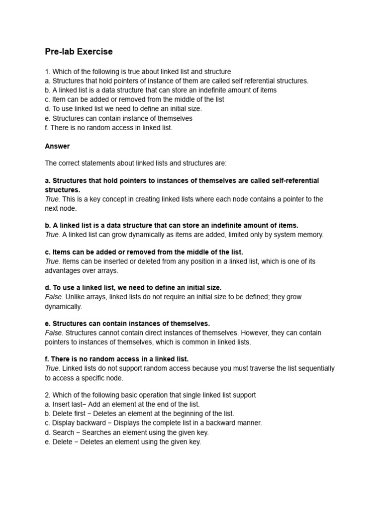 Lab Session 4 - Single Linked List | PDF | Pointer (Computer ...