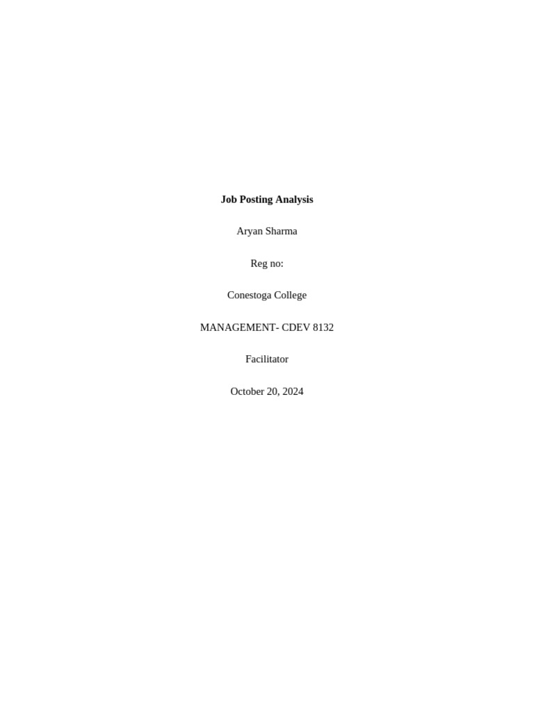 Job Posting Analysis | PDF | Pharmacy | Pharmacist