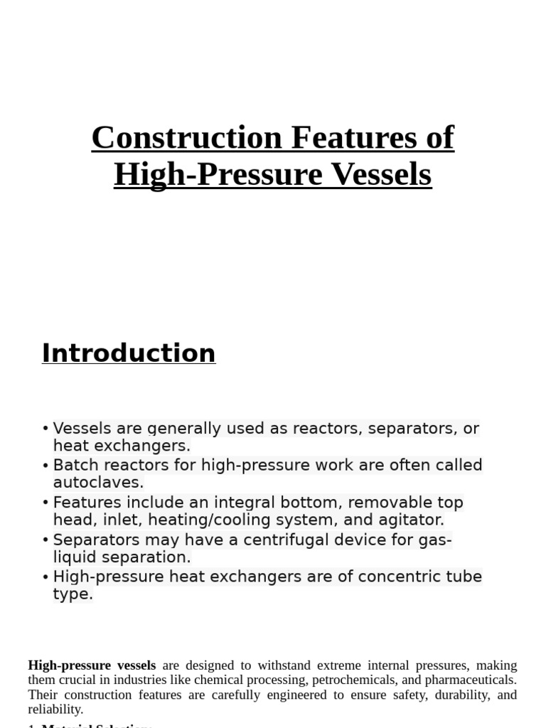 High Pressure Vessel Construction Guide Pdf Pipe Fluid Conveyance