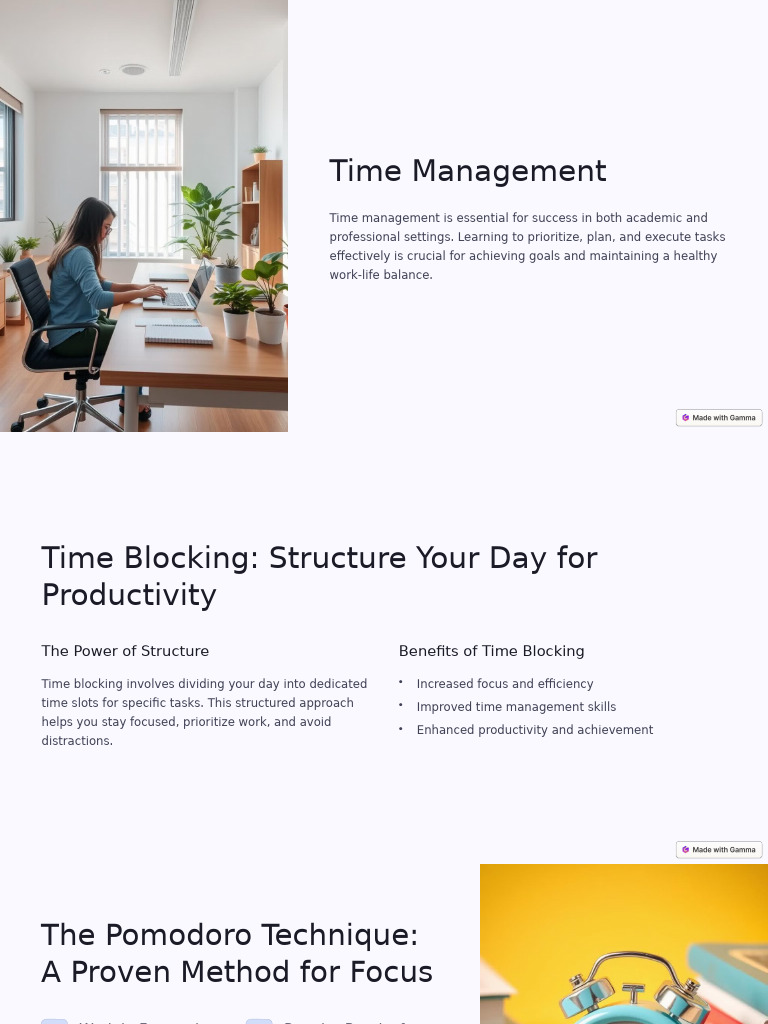 Time Management for Success | PDF | Time Management | Professional Skills