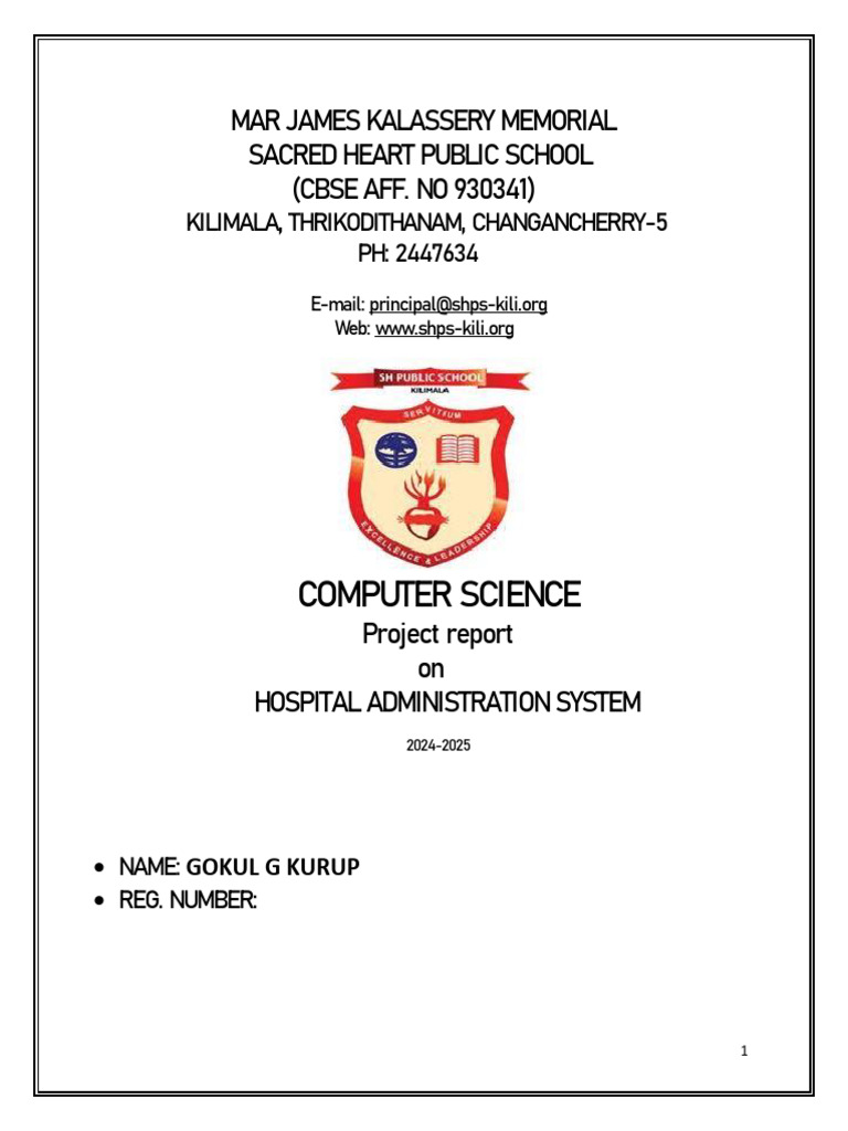 Hospital Administration System Project | PDF | Databases | Software