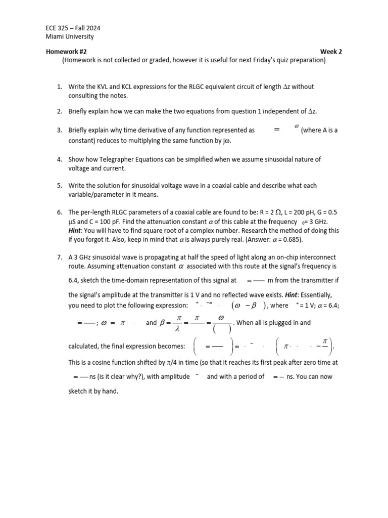 HW2 (3) | PDF | Electrical Engineering | Electromagnetism