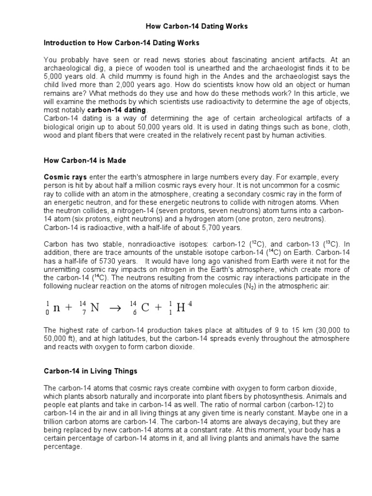 Carbon 14 Dating Reading | Atoms | Radioactive Decay