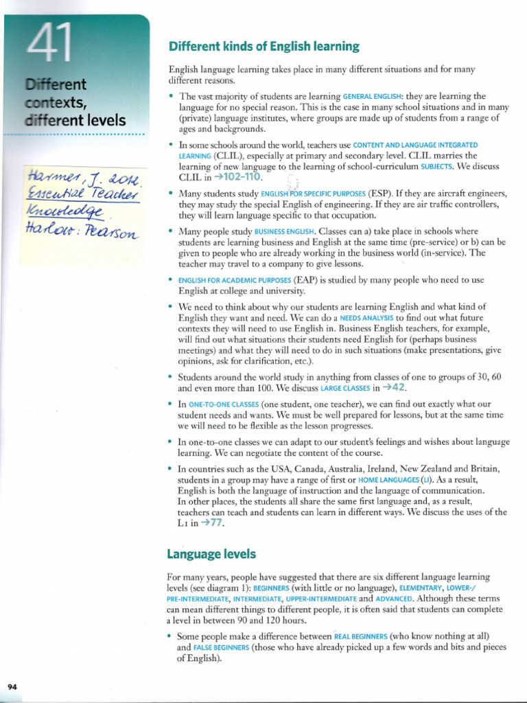 Harmer Essential 41 Different Contexts Different Levels | PDF