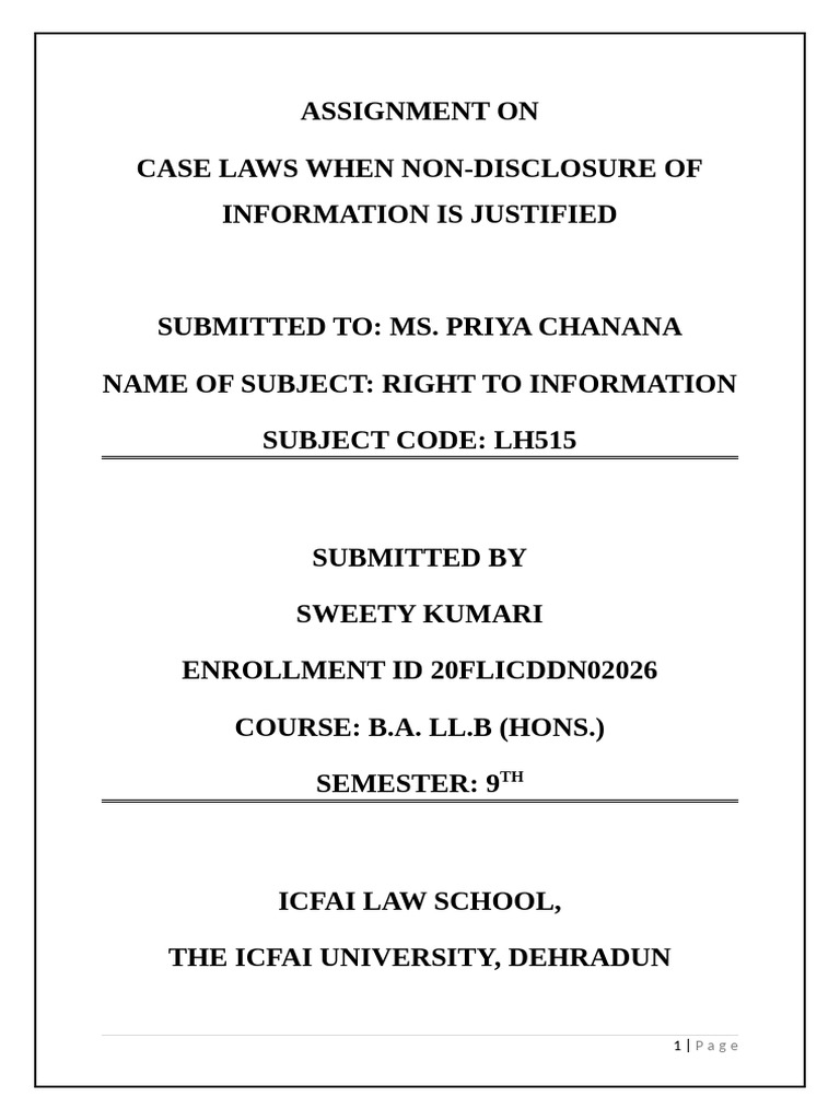Right To Information Pdf