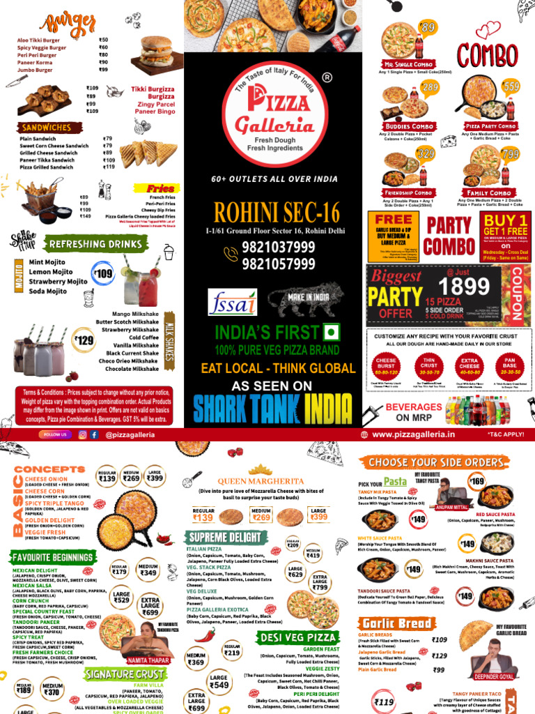 Pizza Galleria Menu and Offers | PDF | Asian Cuisine | European Cuisine