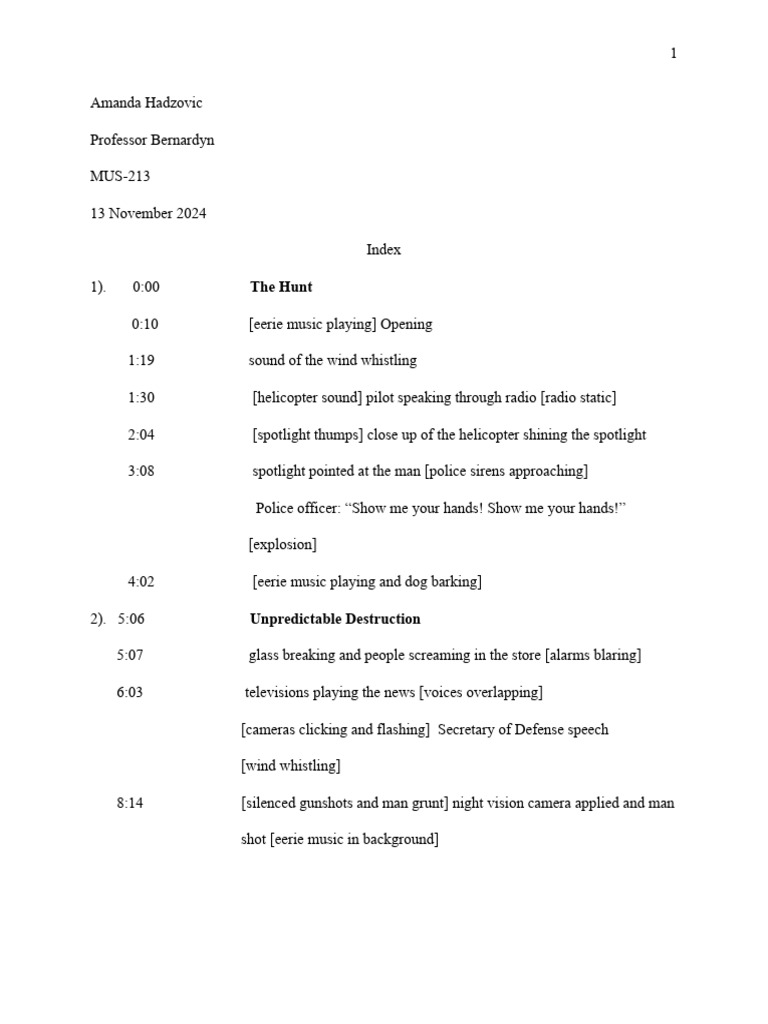Essay Step 3 - Index | PDF
