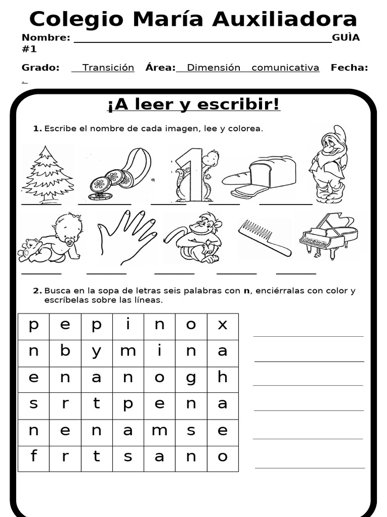 Actividades de Lenguaje para Preescolar | PDF