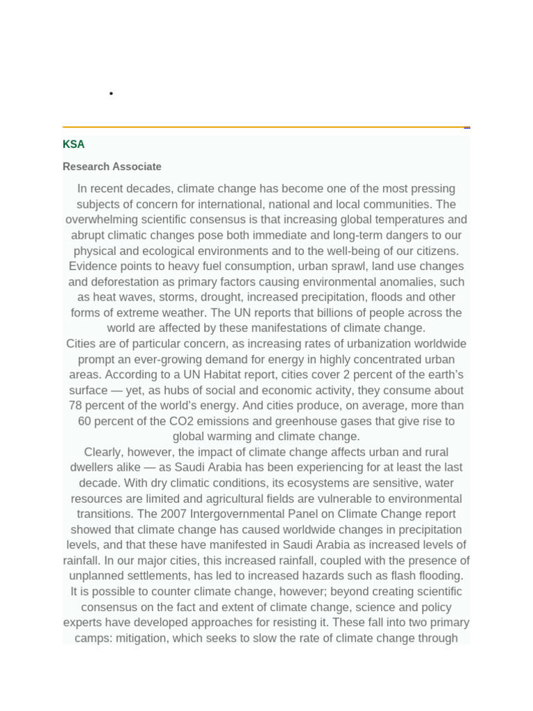 Local Government's Role in Saudi Climate Action | PDF | Climate Change ...