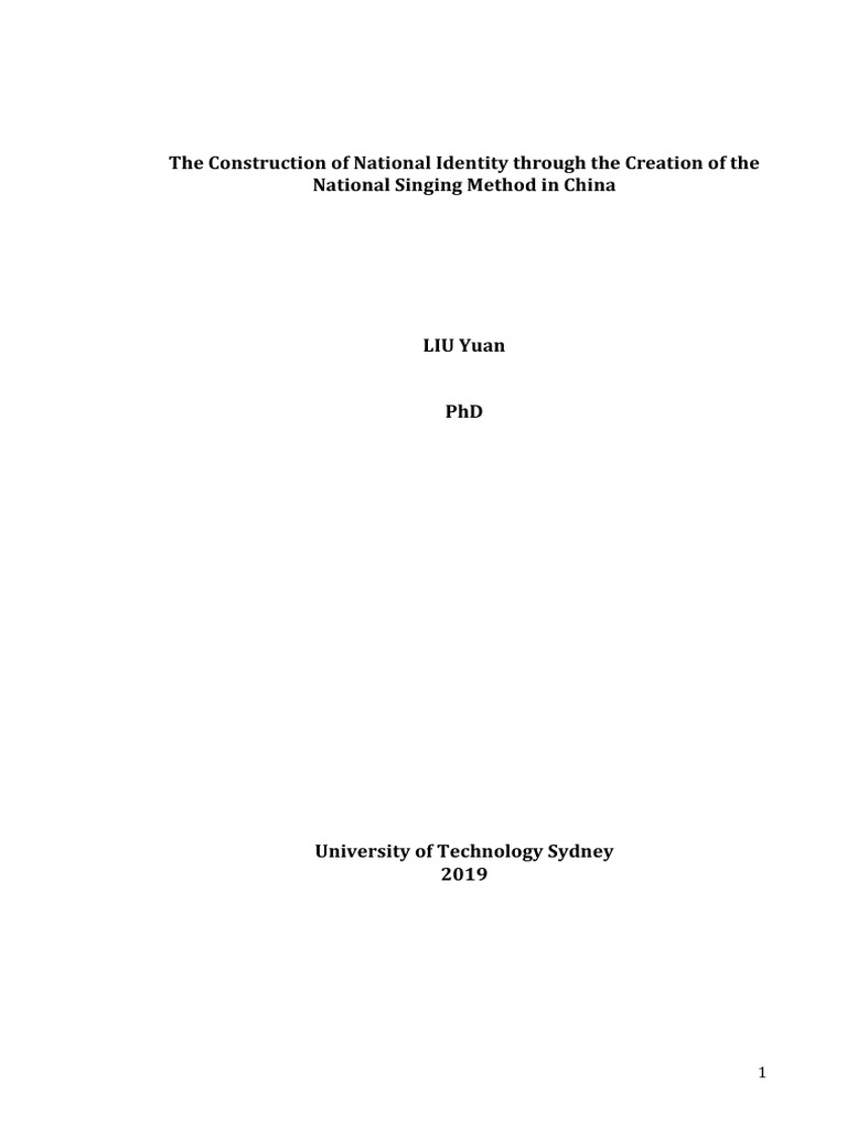 The Construction of National Identity through the Creation of the | PDF ...