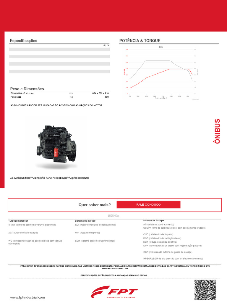 Ônibus N45 118 KW (160 HP) at 2500 RPM | PDF | Turbocompressor | Engenharia