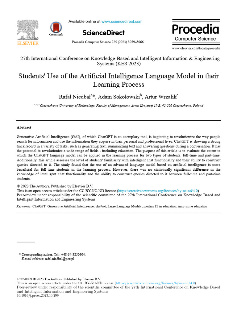 ChatGPT in Student Learning Processes | PDF | Artificial Intelligence ...
