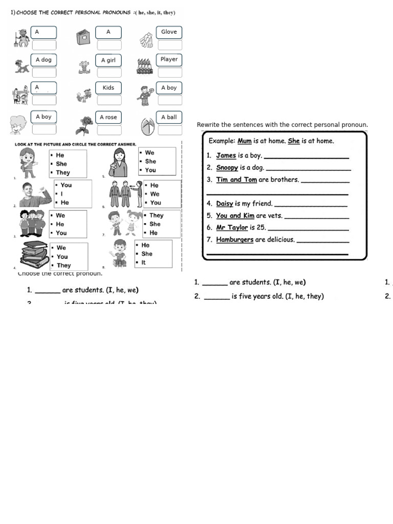 PERSONAL PRONOUNS EXERCISES | PDF