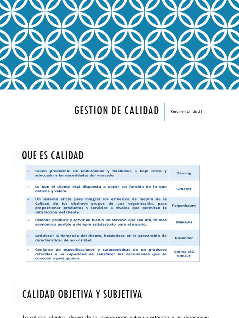 Fundamentos de Gestión de Calidad | PDF | Calidad (comercial ...