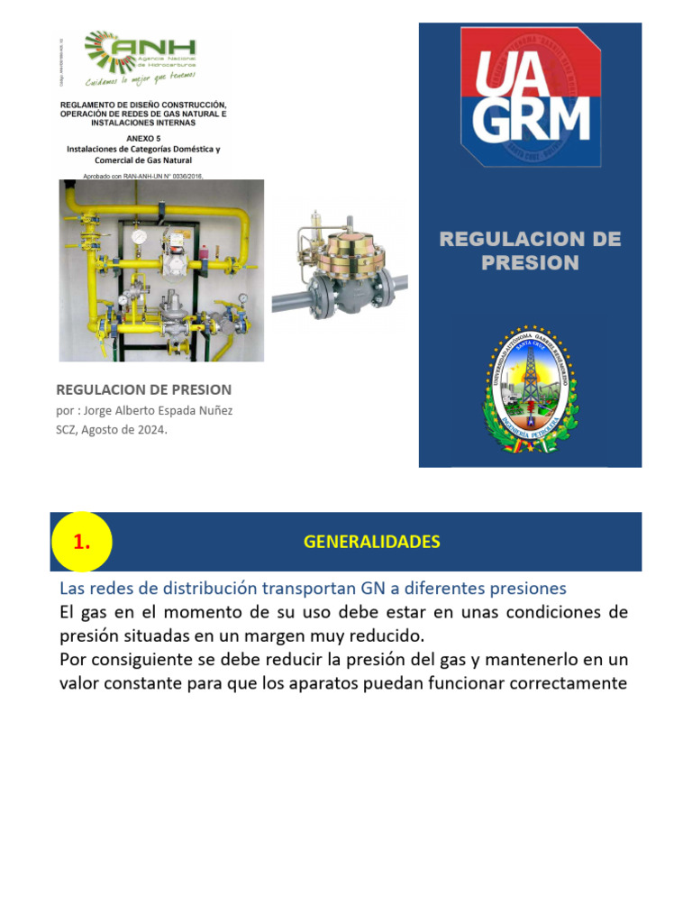 Regulación de Presión del Gas Natural | PDF | Gases | Presión