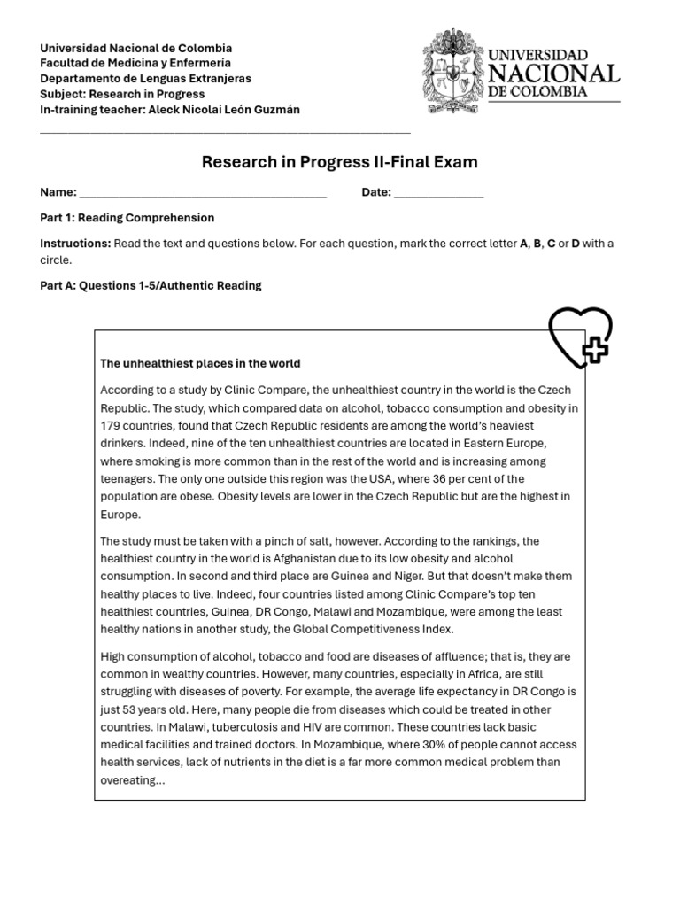 Research in Progress II-Final Exam | PDF