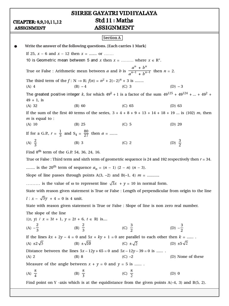 11 em Assignment Maths | PDF | Ellipse | Euclidean Geometry