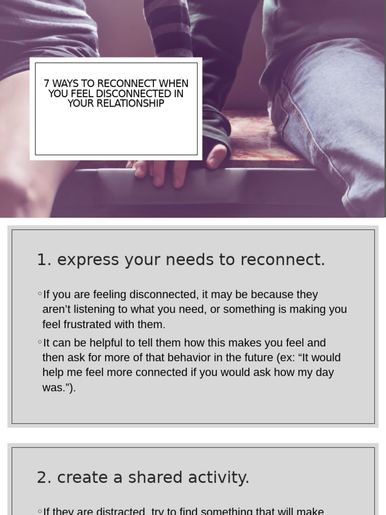 7 Ways To Reconnect | PDF