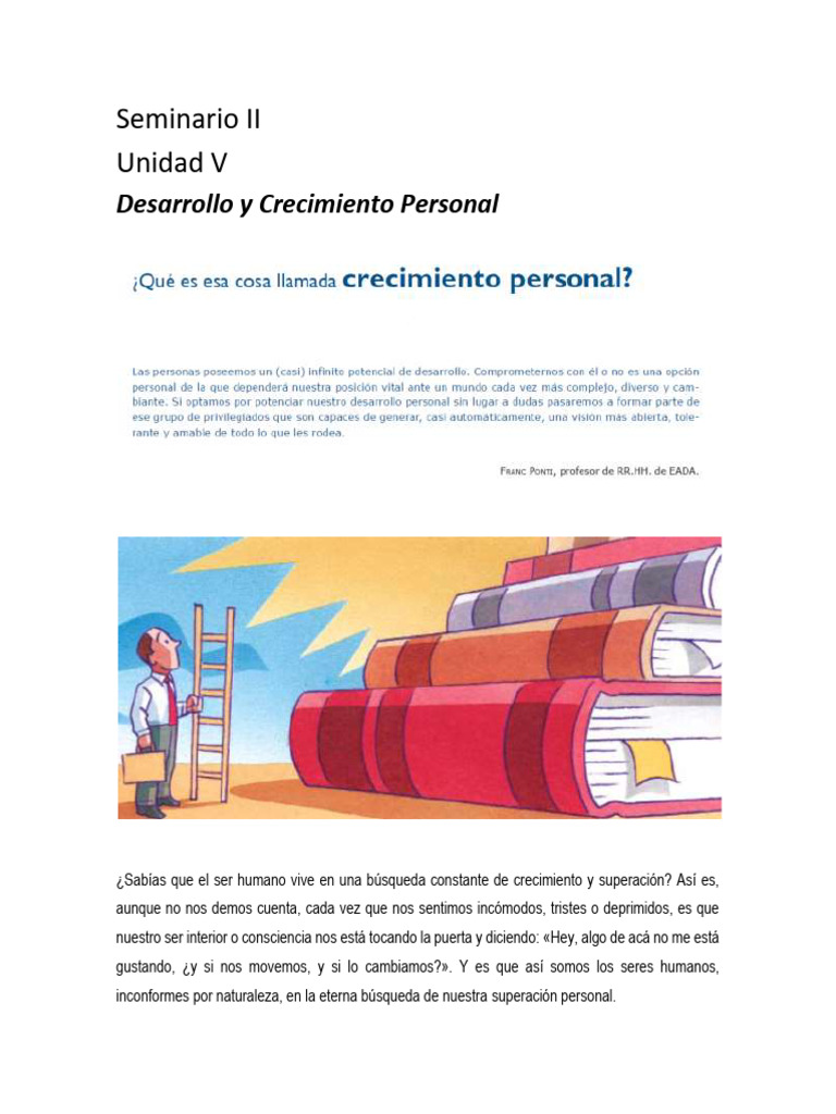 Claves del Desarrollo Personal Efectivo | PDF | Desarrollo personal ...