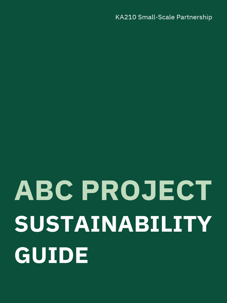 KA210 Sustainability Partnership Guide | PDF | Sustainability | Transport