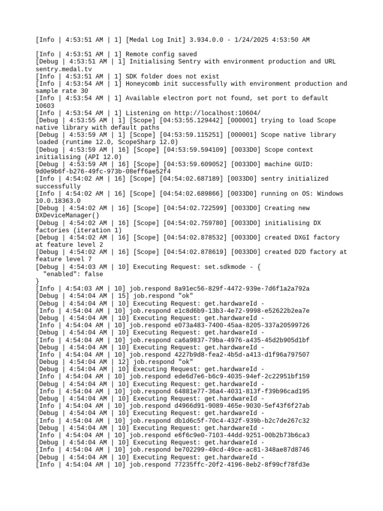 Medal Log Initialization Report | PDF | Keyboard Shortcut | Graphics ...